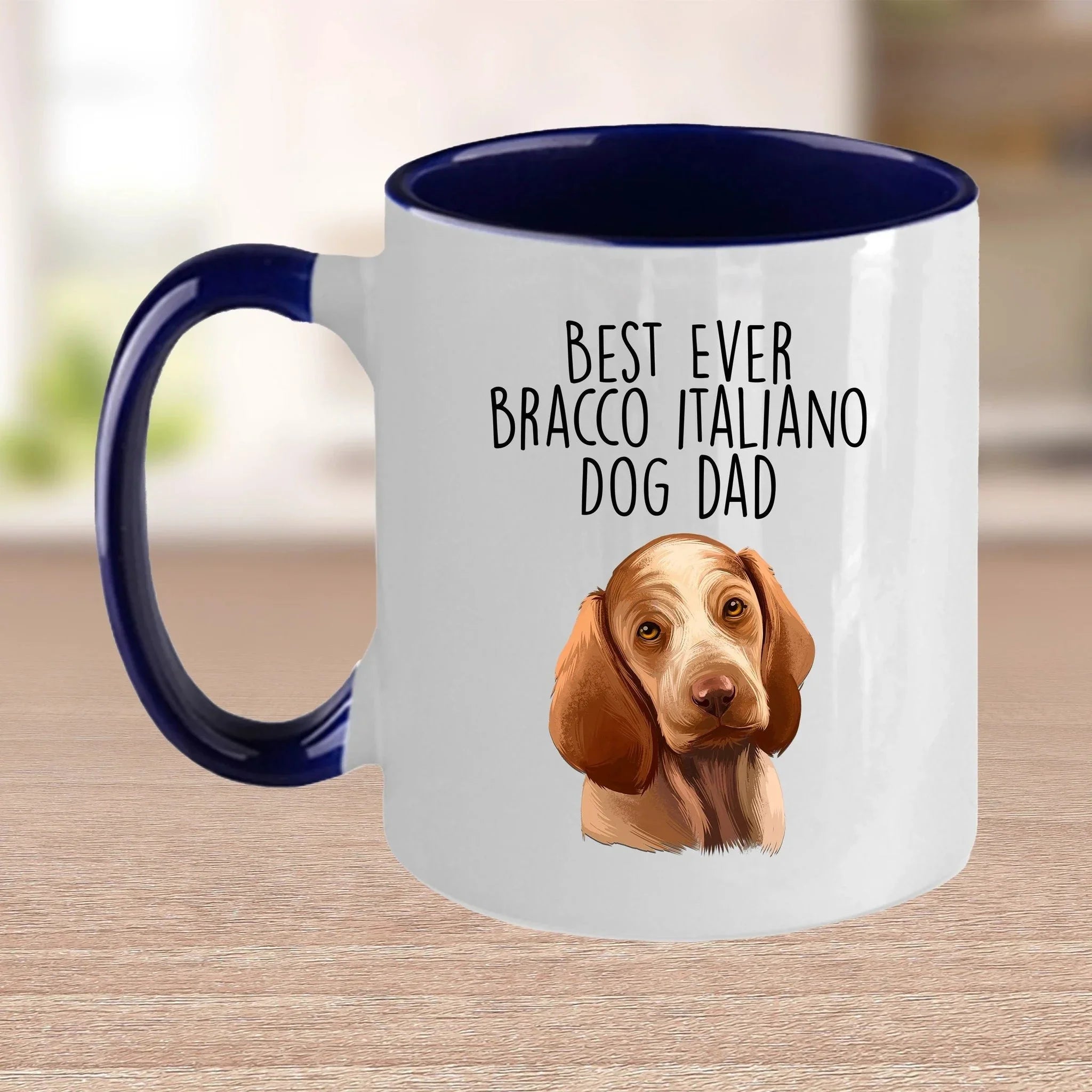 Best Ever Bracco Italiano Dog Dad Custom Ceramic Coffee Mug