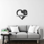Dog Love Monogram - Steel Sign Custom Personalized Wall Home Decor