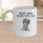 Funny Biewer Terrier Custom Ceramic Coffee Mug People Suck