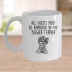 Biewer Terrier Custom Funny Ceramic Coffee Mug Guests Must be Approved