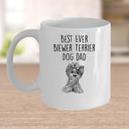 Best Ever Biewer Terrier Dog Dad Custom Funny Ceramic Coffee Mug