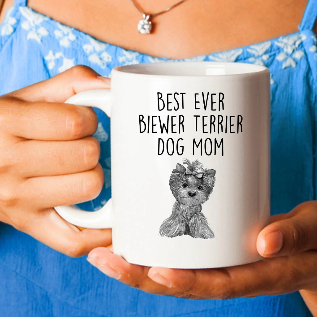 Best Ever Biewer Terrier Dog Mom Custom Funny Ceramic Coffee Mug