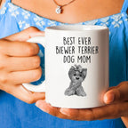 Best Ever Biewer Terrier Dog Mom Custom Funny Ceramic Coffee Mug