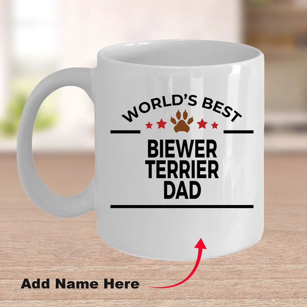 Biewer Terrier Dog Dad Mug Custom White Two-tone