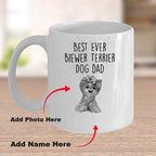 Best Ever Biewer Terrier Dog Dad Custom Funny Ceramic Coffee Mug