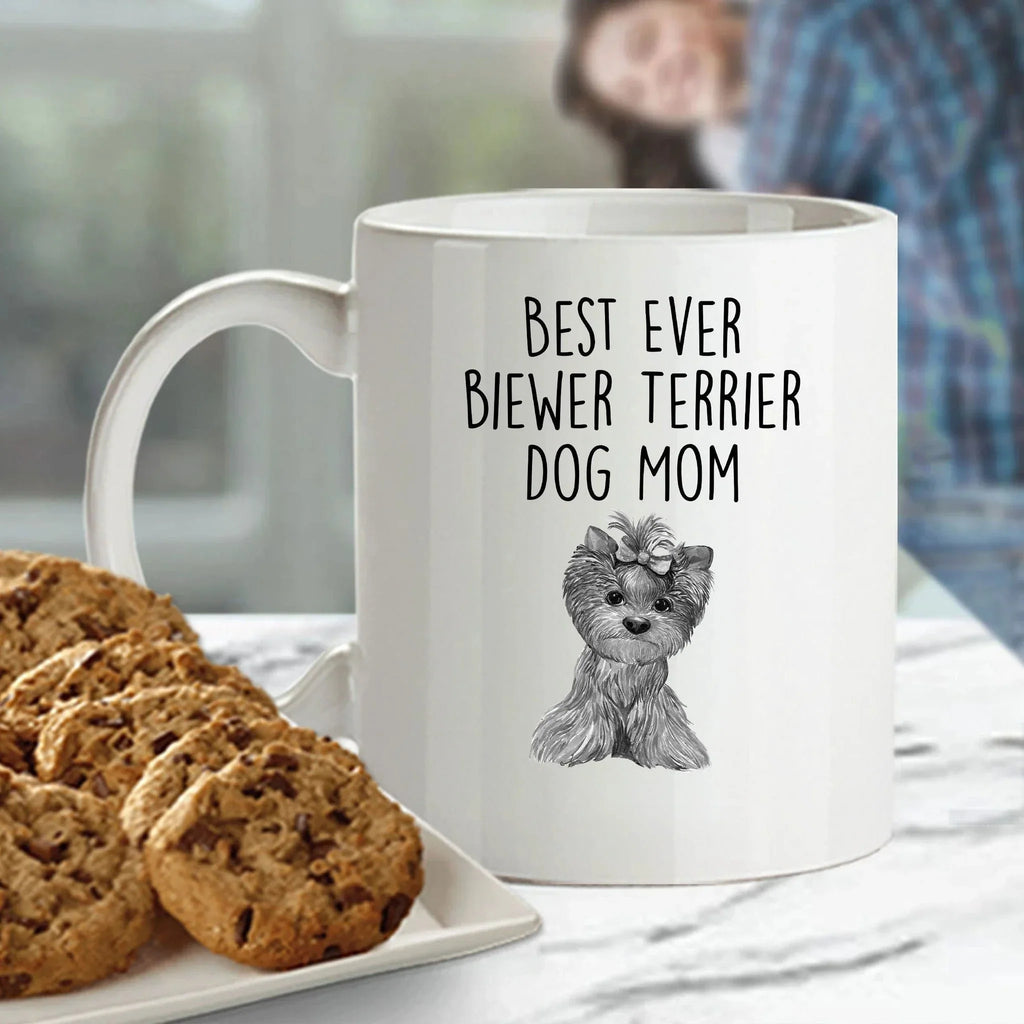 Best Ever Biewer Terrier Dog Mom Custom Funny Ceramic Coffee Mug
