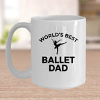 Ballet Dad Custom Ceramic Coffee Mug White Two-toned Black Navy Red & Travel Tumbler