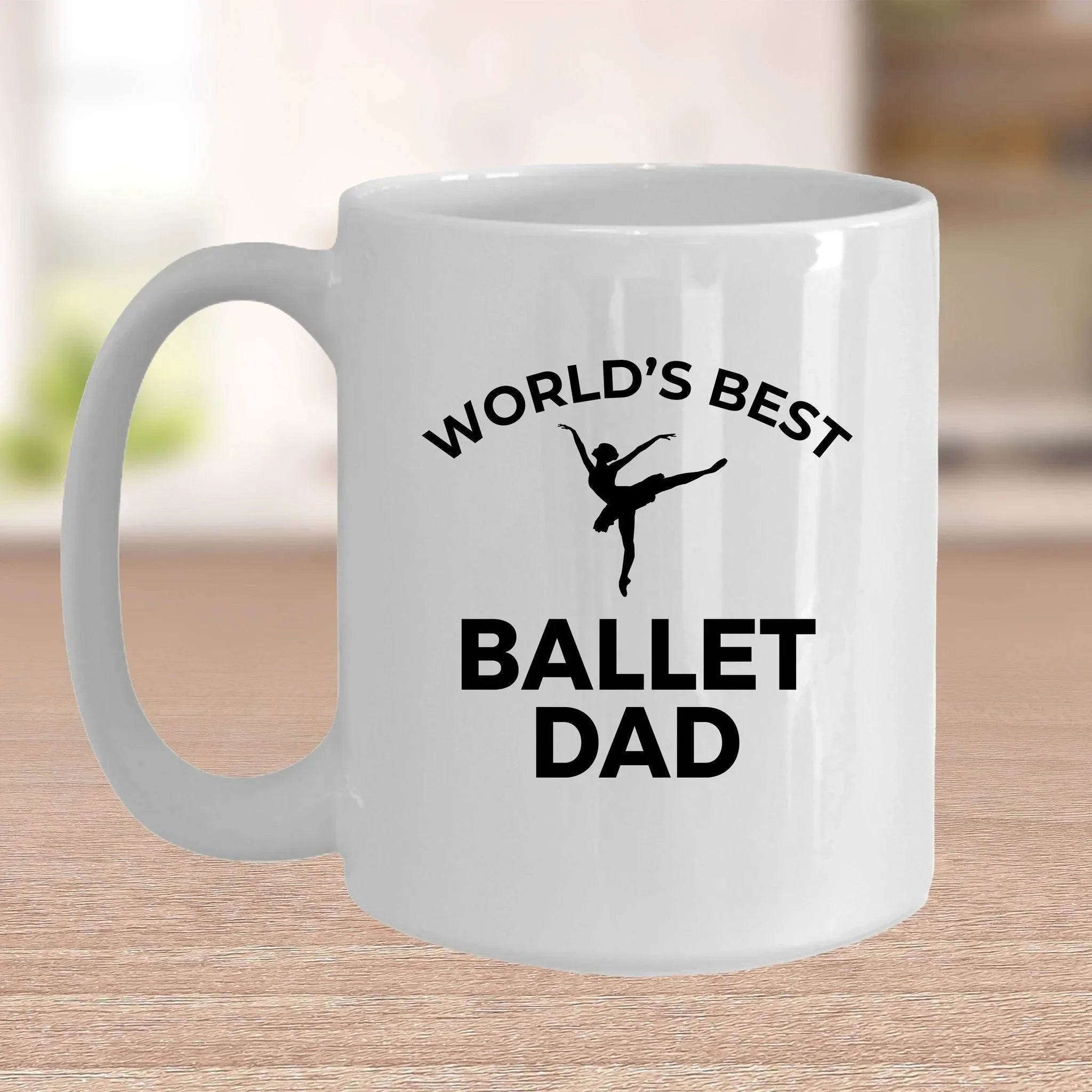 Ballet Dad Custom Ceramic Coffee Mug White Two-toned Black Navy Red & Travel Tumbler