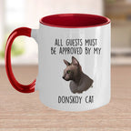 Donskoy Cat Funny Coffee Mug - All Guests Must Be Approved