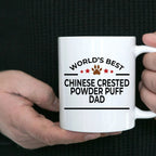 Chinese Crested Powder Puff Dog Dad Ceramic Coffee Mug
