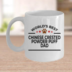 Chinese Crested Powder Puff Dog Dad Ceramic Coffee Mug