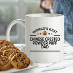 Chinese Crested Powder Puff Dog Dad Ceramic Coffee Mug