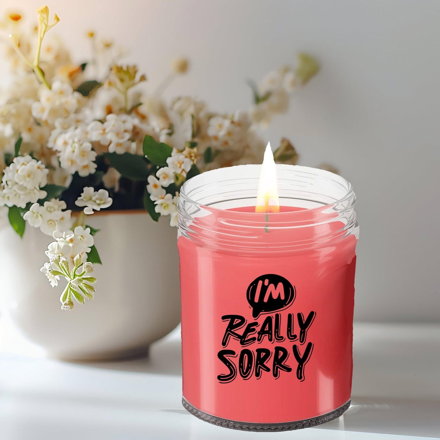Apology Gift - I Am Really Sorry - Scented Soy Candle - Mallard Moon Gift Shop