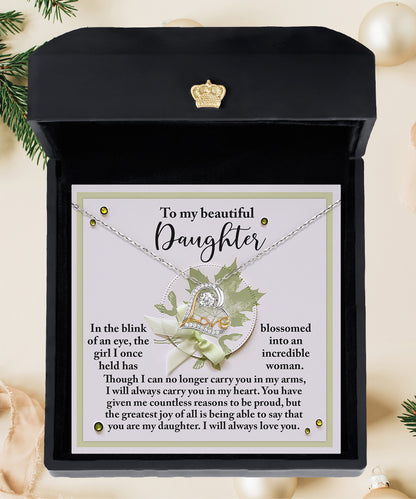 Daughter Birthday, Graduation, Christmas Inspirational Gift  - Incredible Woman - Love Dancing Heart Pendant Necklace - Mallard Moon Gift Shop