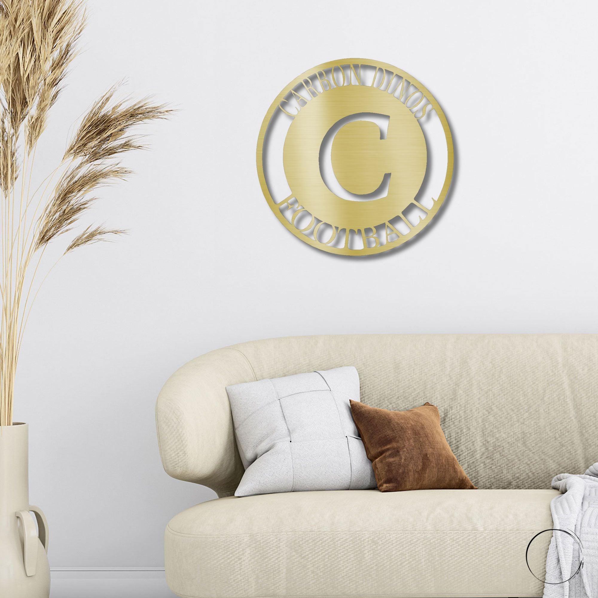 Initial Family Name Personalized Indoor Outdoor Steel Wall Sign Art - Mallard Moon Gift Shop