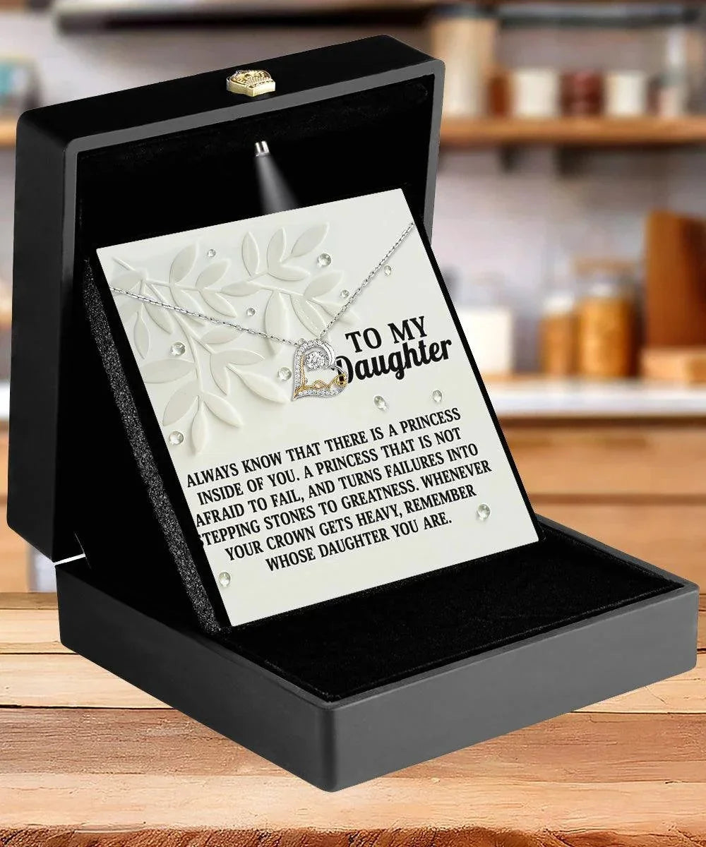 Daughter Birthday, Graduation, Christmas Inspirational Gift - Inside Of You - Love Dancing Heart Pendant Necklace
