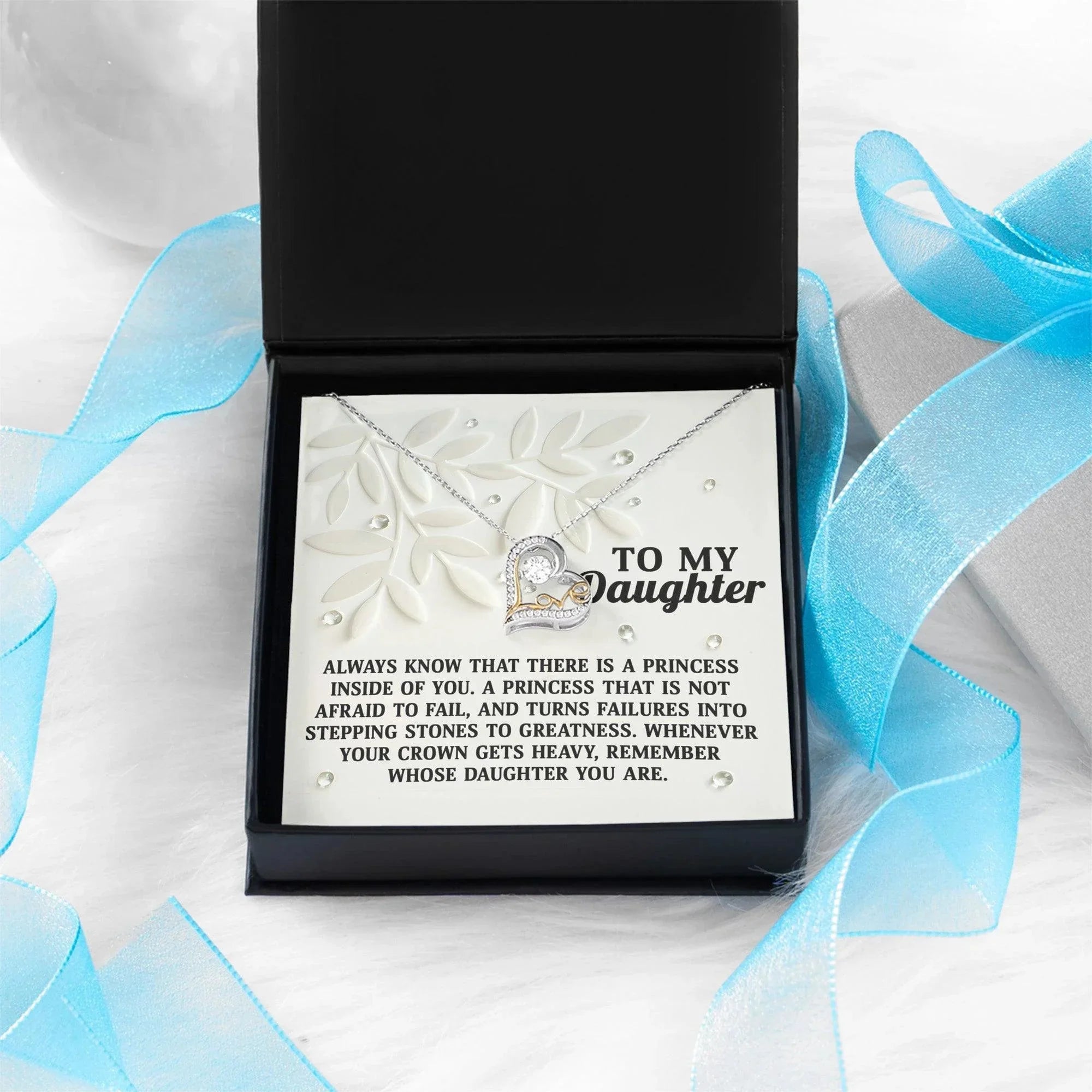 Daughter Birthday, Graduation, Christmas Inspirational Gift - Inside Of You - Love Dancing Heart Pendant Necklace