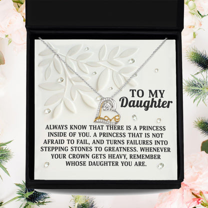 Daughter Birthday, Graduation, Christmas Inspirational Gift  - Inside Of You - Love Dancing Heart Pendant Necklace - Mallard Moon Gift Shop