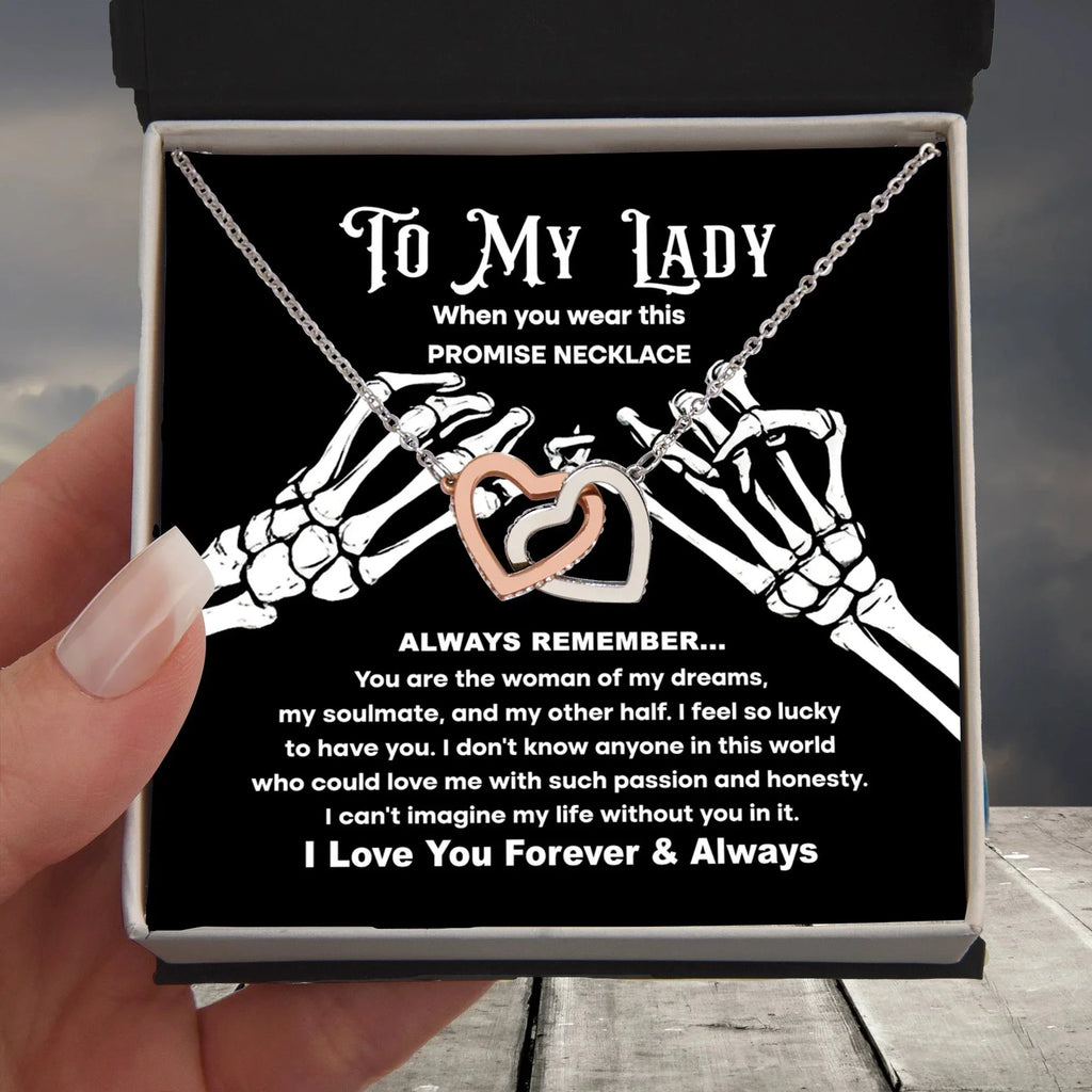 My Lady-Promise Halloween Inspired Interlocking Hearts Necklace