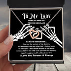 My Lady-Promise Halloween Inspired Interlocking Hearts Necklace