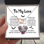Soulmate - Better Person Halloween Interlocking Hearts Necklace