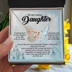 Gift for Daughter - The Most Beautiful Chapter in My Life Is You - Interlocking Hearts Necklace