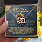 To My Precious Daughter - You Are My Greatest Blessing - Interlocking Hearts Necklace: