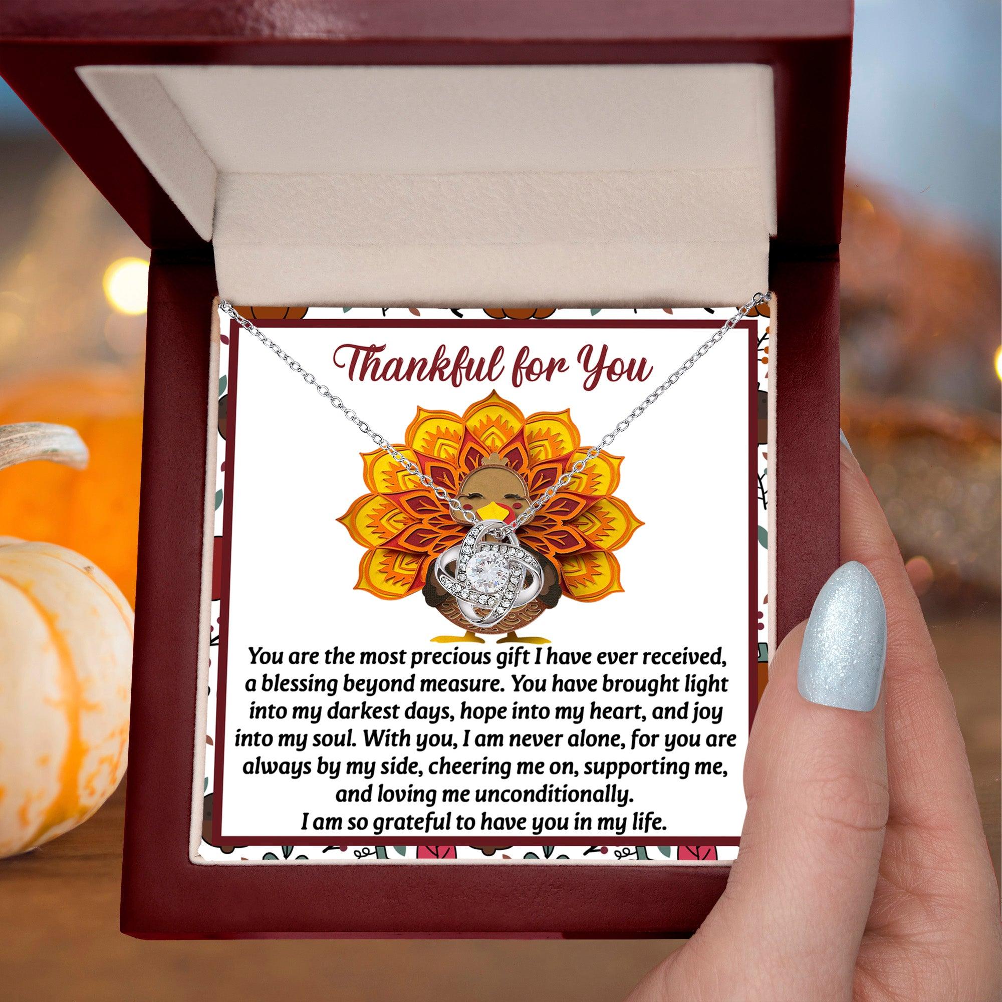 Gift for Thanksgiving - Into My Heart - Love Knot Pendant Necklace - Mallard Moon Gift Shop