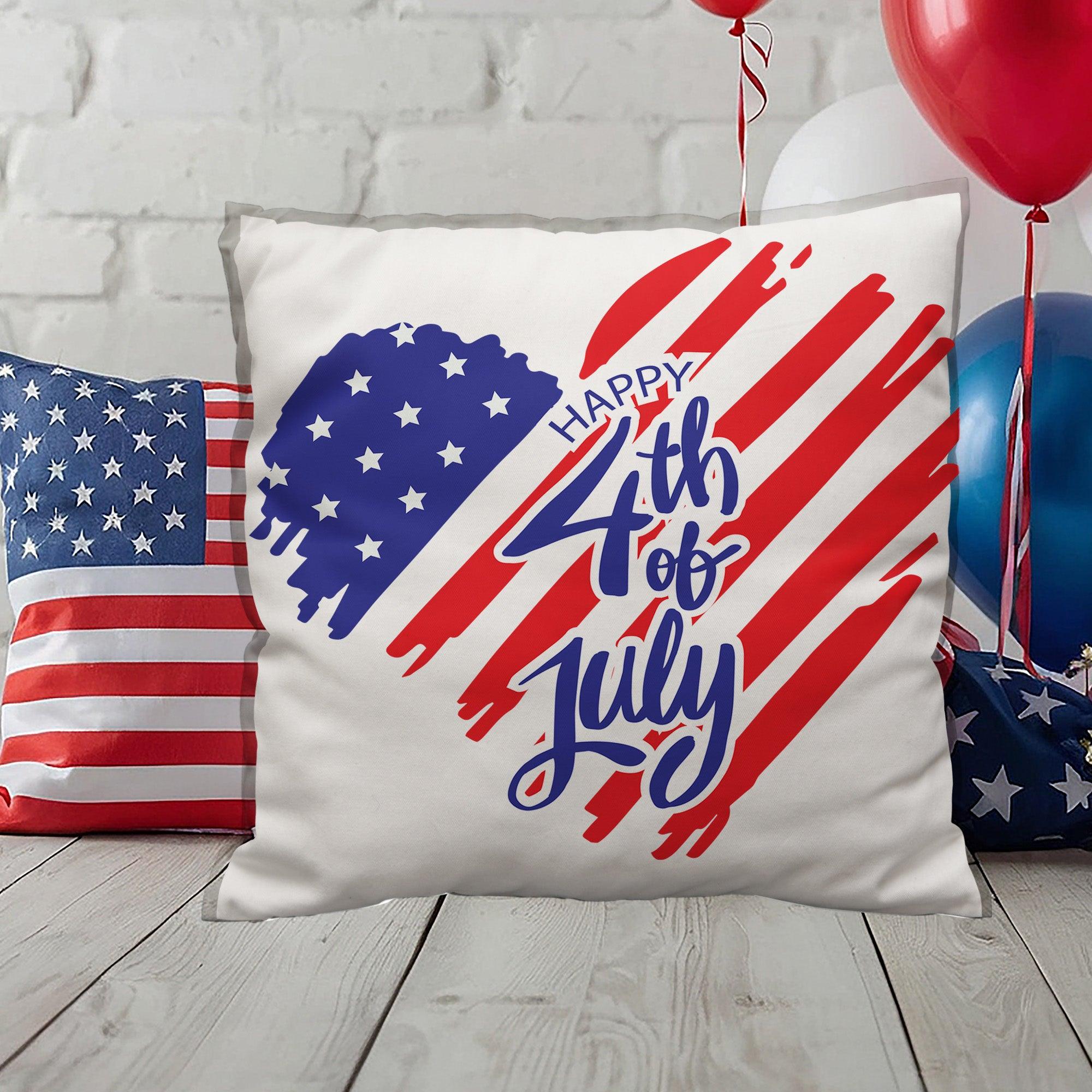 Heart of America Patriotic Indoor-Outdoor Pillow - Mallard Moon Gift Shop