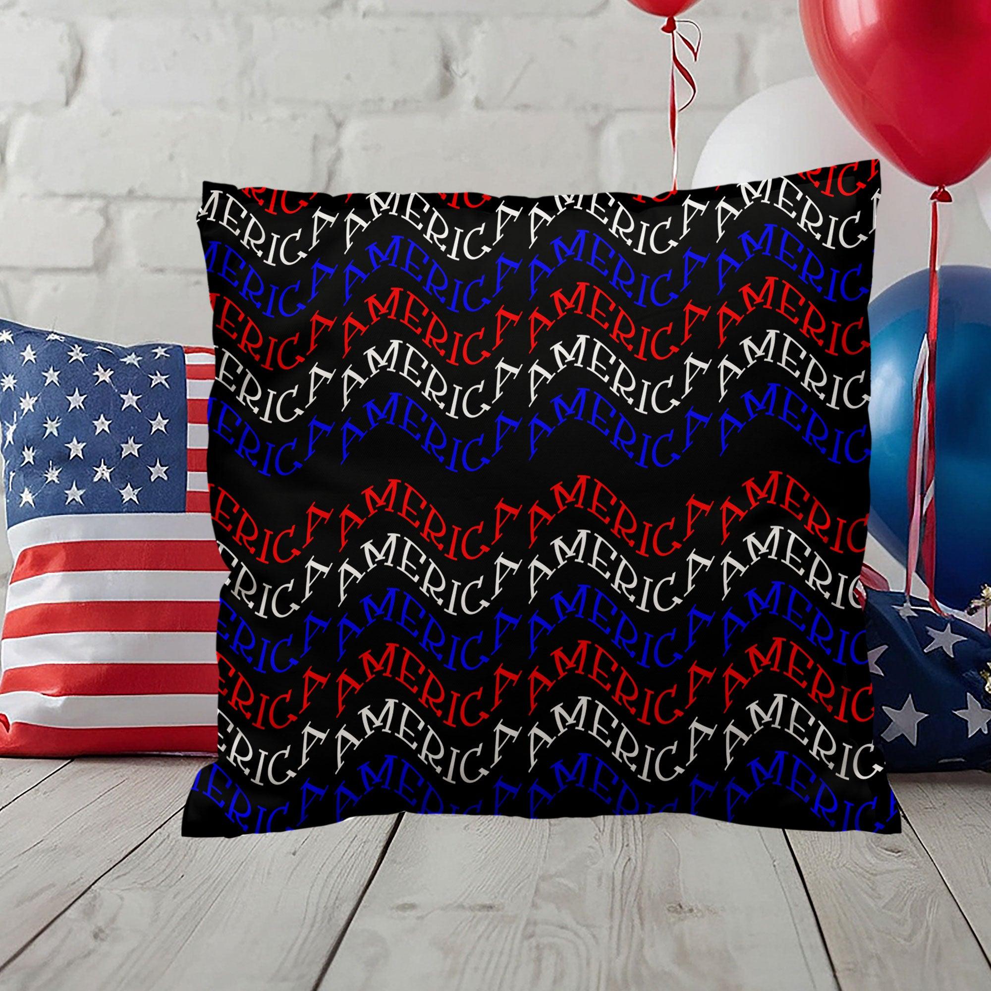 America Patriotic Home Decor Indoor-Outdoor Polyester Printed Pillow - Mallard Moon Gift Shop