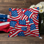 Patriotic American Flags Indoor-Outdoor Printed Pillow