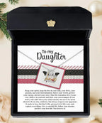 Daughter Birthday, Graduation, Christmas Inspirational Gift - Keep The Fire - Love Dancing Heart Pendant Necklace