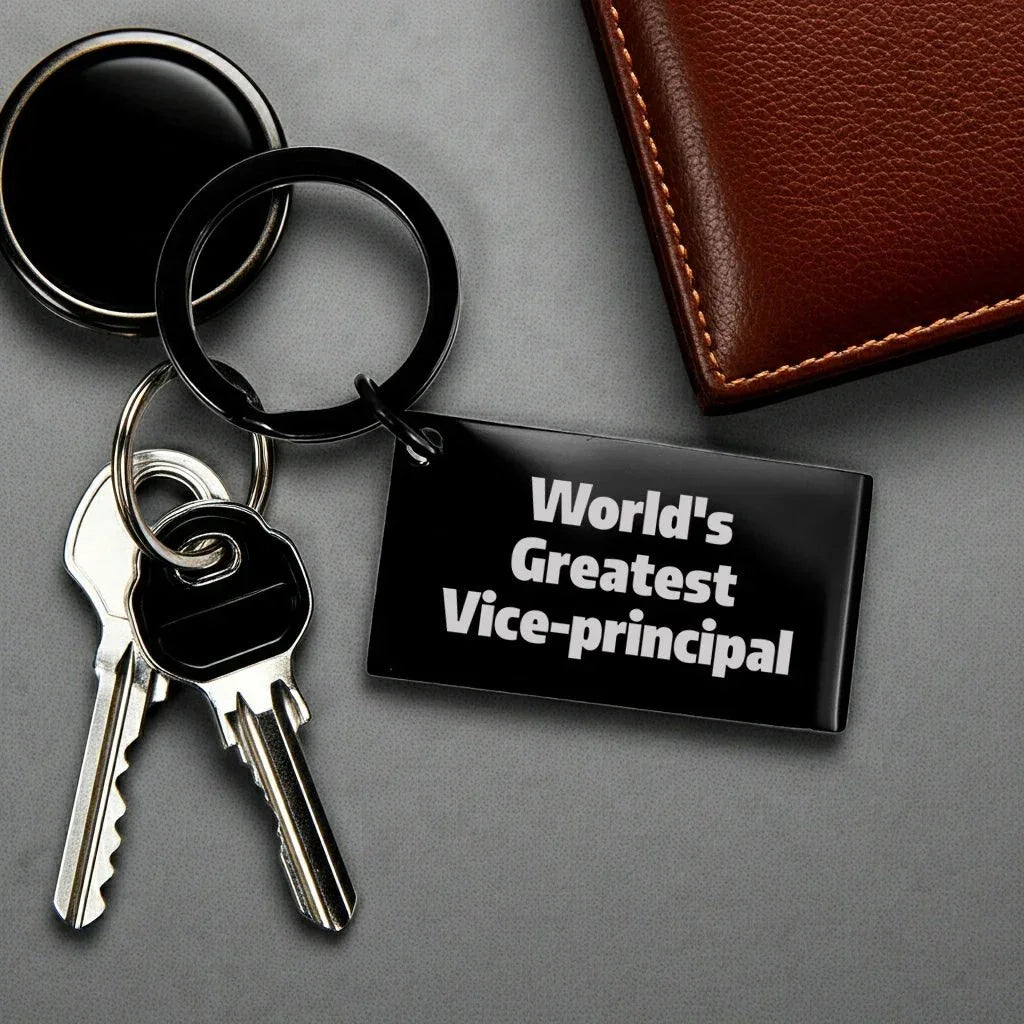 Joyful Stainless Steel Vice Principal Keychain With Quote Perfect Gift