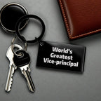 Joyful Stainless Steel Vice Principal Keychain With Quote Perfect Gift