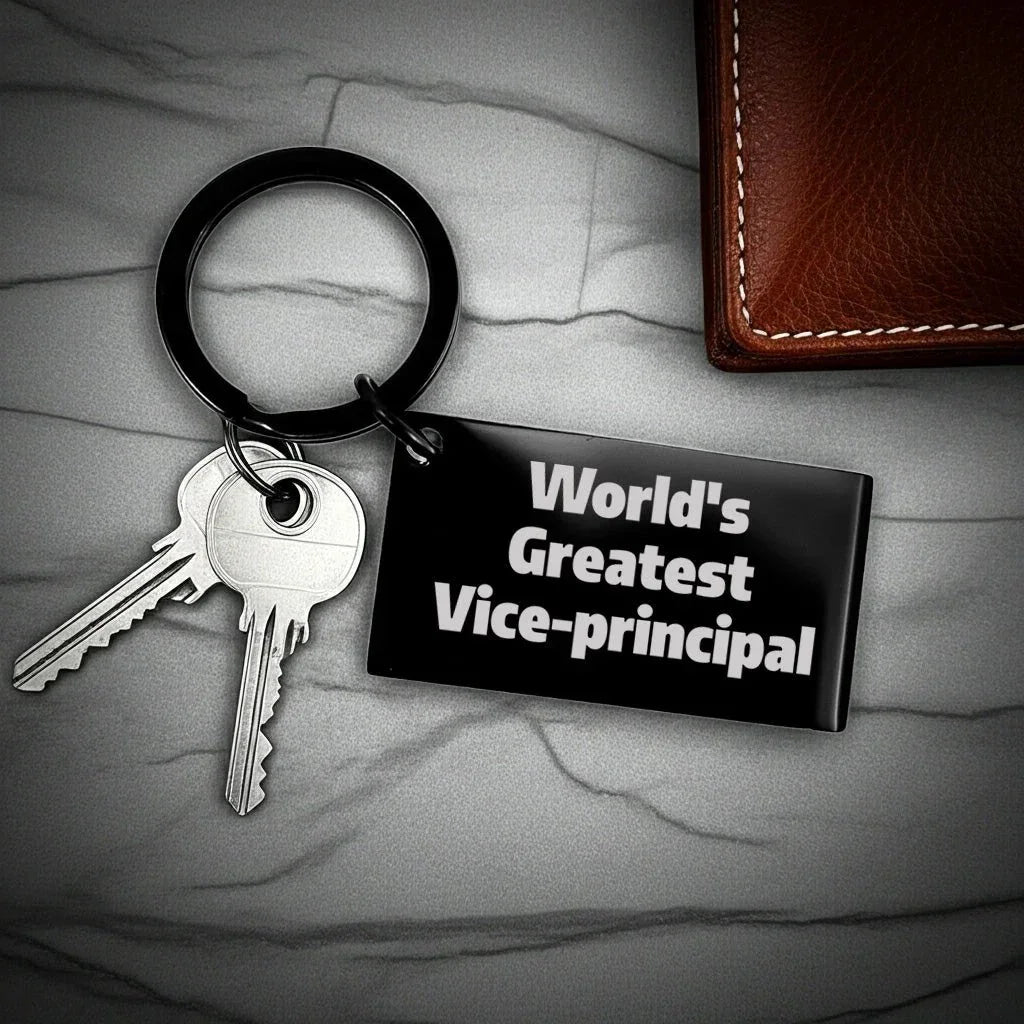 Joyful Stainless Steel Vice Principal Keychain With Quote Perfect Gift