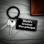Joyful Stainless Steel Vice Principal Keychain With Quote Perfect Gift