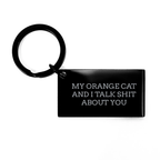Funny Orange Cat Keychain Gifts from Friends for Orange Cat Lovers Graduation Unique - Image 1