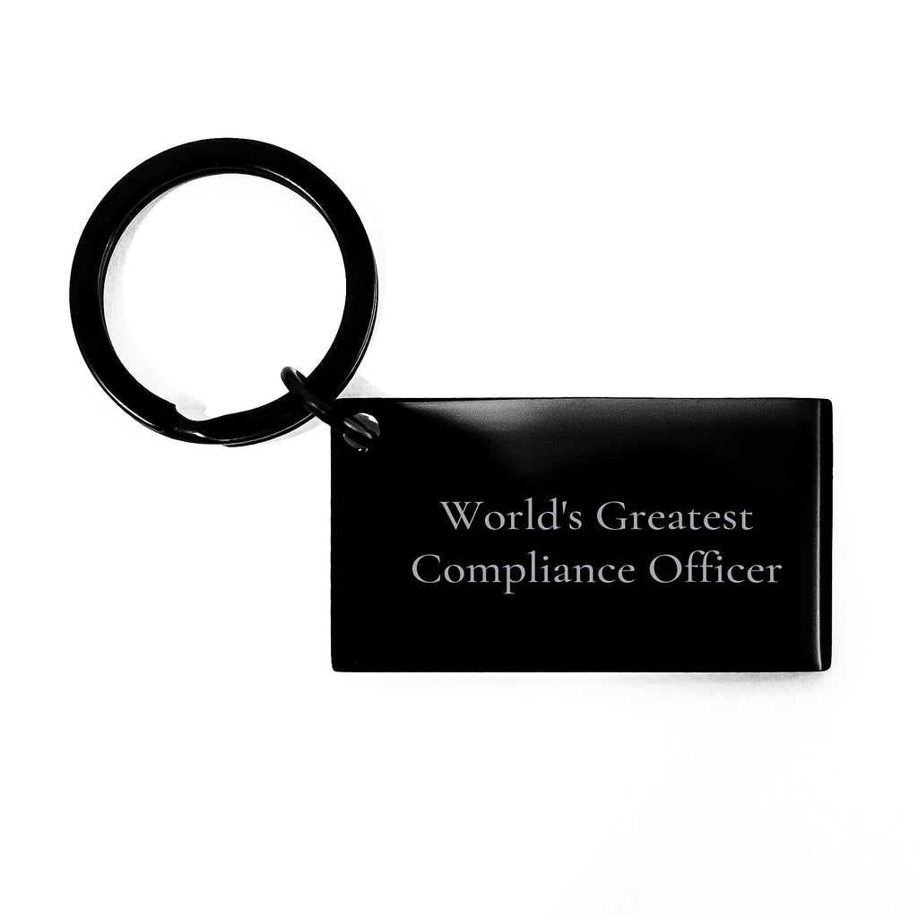 Compliance Officer Gift for Him - World's Greatest Keepsake Keychain - Image 1