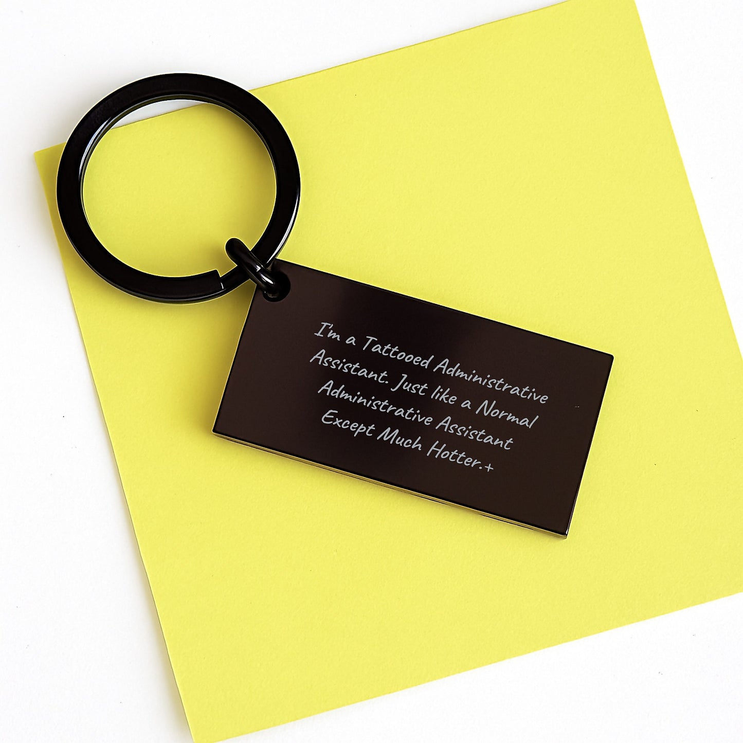 Administrative Assistant Gifts from Friends, Funny Keychain for Women Graduation Unique Gifts, 'I'm A Tattooed Administrative Assistant' - Image 3