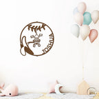 Our Little Monkey Monogram Personalized Steel Wall Sign Metal Art