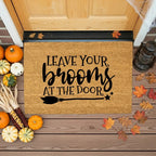 Leave Your Brooms at the Door Halloween Doormat – Funny Witch Outdoor Mat