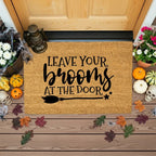 Leave Your Brooms at the Door Halloween Doormat – Funny Witch Outdoor Mat