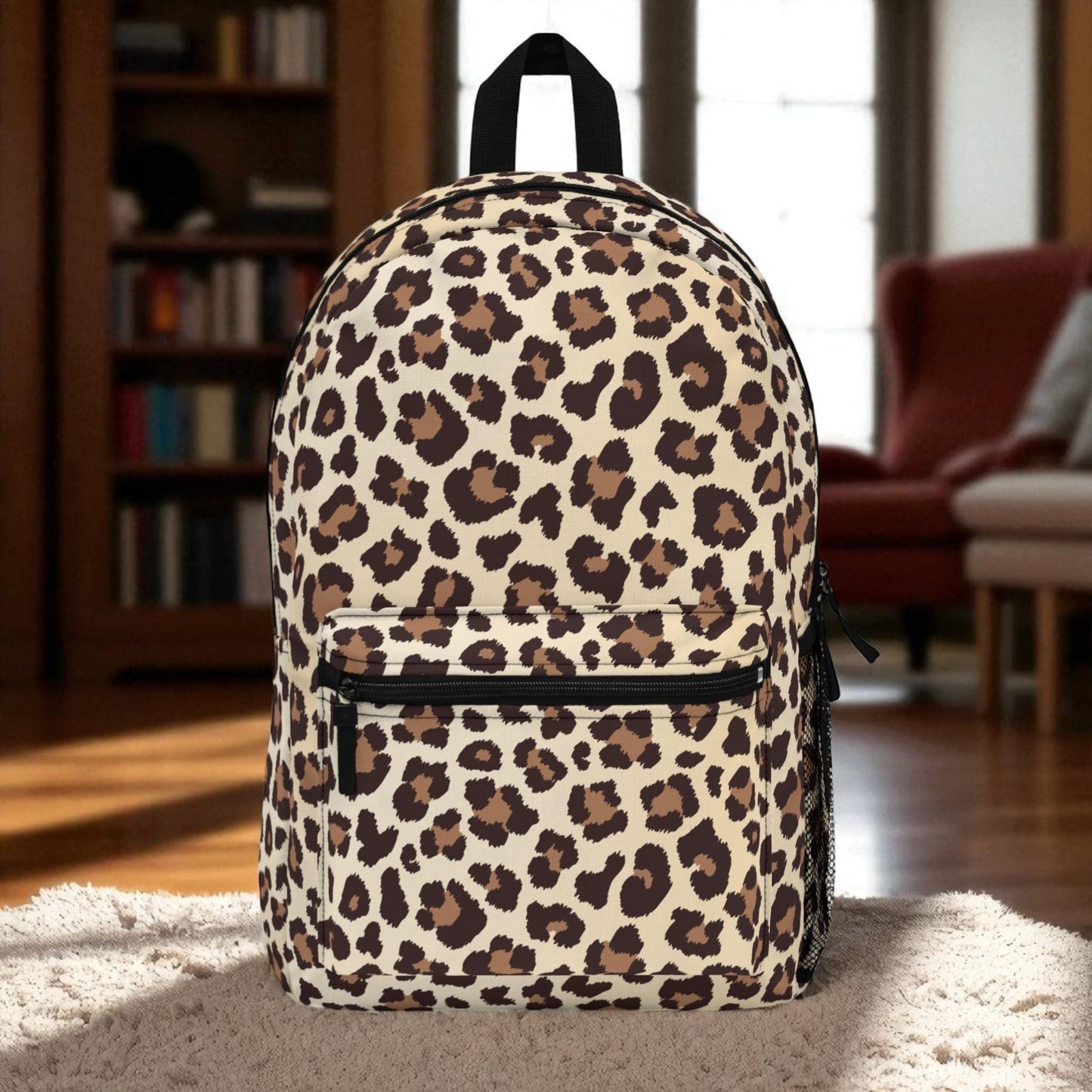 Leopard Print Backpack – Stylish Animal Print Bag for School, Travel, or Everyday Use – Lightweight & Waterproof - Mallard Moon Gift Shop
