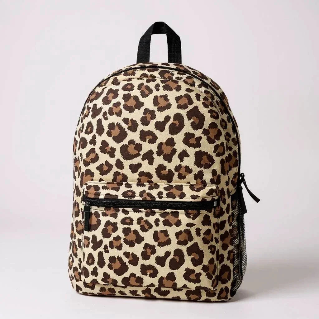Leopard Print Backpack – Stylish Animal Print Bag for School, Travel, or Everyday Use – Lightweight & Waterproof