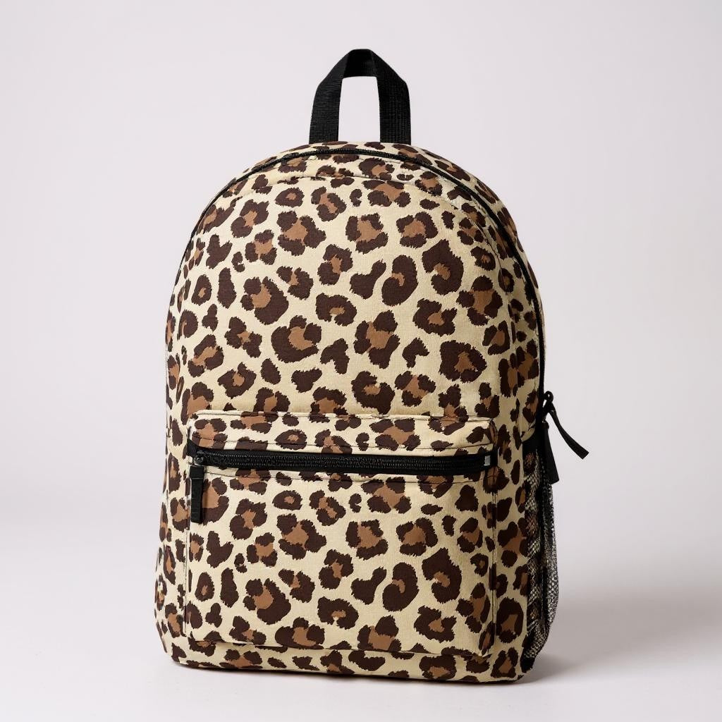 Leopard Print Backpack – Stylish Animal Print Bag for School, Travel, or Everyday Use – Lightweight & Waterproof - Mallard Moon Gift Shop
