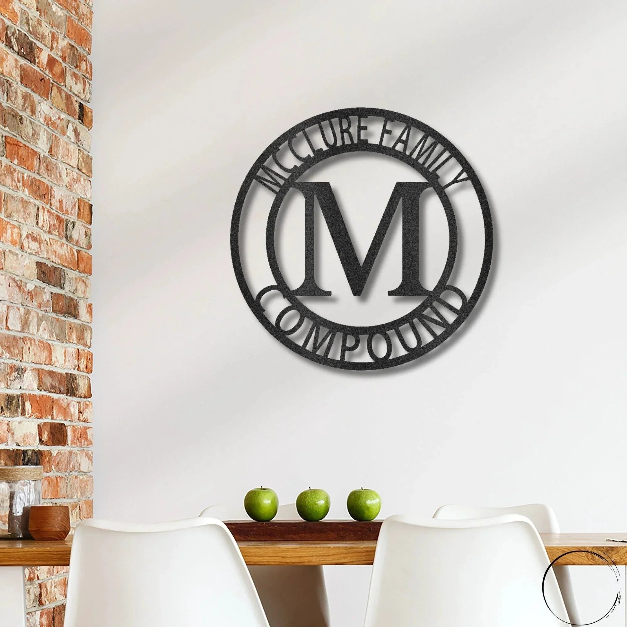 Letter Family Name Personalized Indoor Outdoor Steel Wall Sign Art
