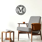 Letter Family Name Personalized Indoor Outdoor Steel Wall Sign Art