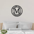 Letter Family Name Personalized Indoor Outdoor Steel Wall Sign Art