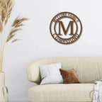 Letter Family Name Personalized Indoor Outdoor Steel Wall Sign Art