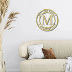 Letter Family Name Personalized Indoor Outdoor Steel Wall Sign Art